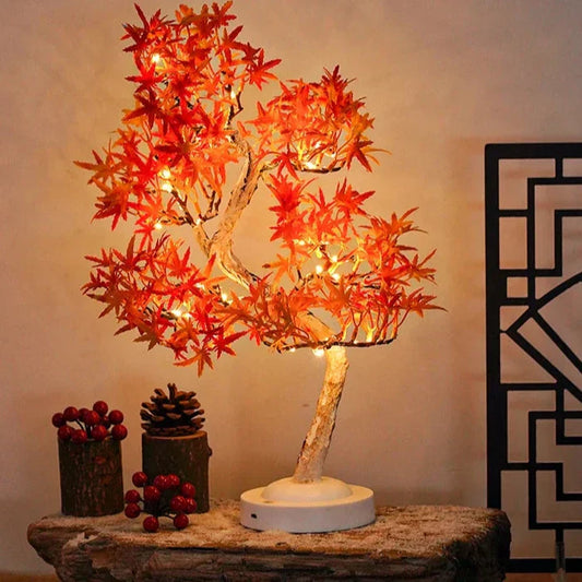 Skorter | LumiLeaf - LED Maple Bonsai Table Lamp – Atmospheric Table Lamp for Living Room and Bedroom