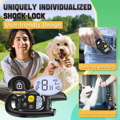 Skorter | Dog Training Collar with Remote – Shock Lock, Sound & Vibration Modes, Waterproof, 1600ft Range