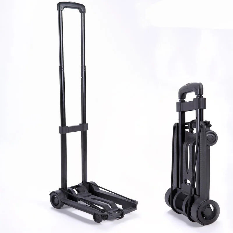 Skorter | Folding Portable Hand Truck with 2 or 4 Wheels Adjustable Pull Rod – CarryFlex