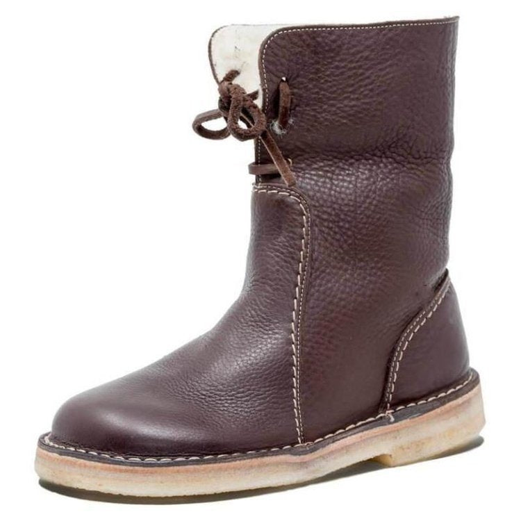 Skorter | Waterproof calf leather boots with wool lining