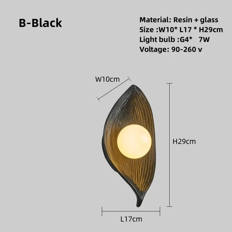 Skorter | Wall lamp LED leaf gold Elegant