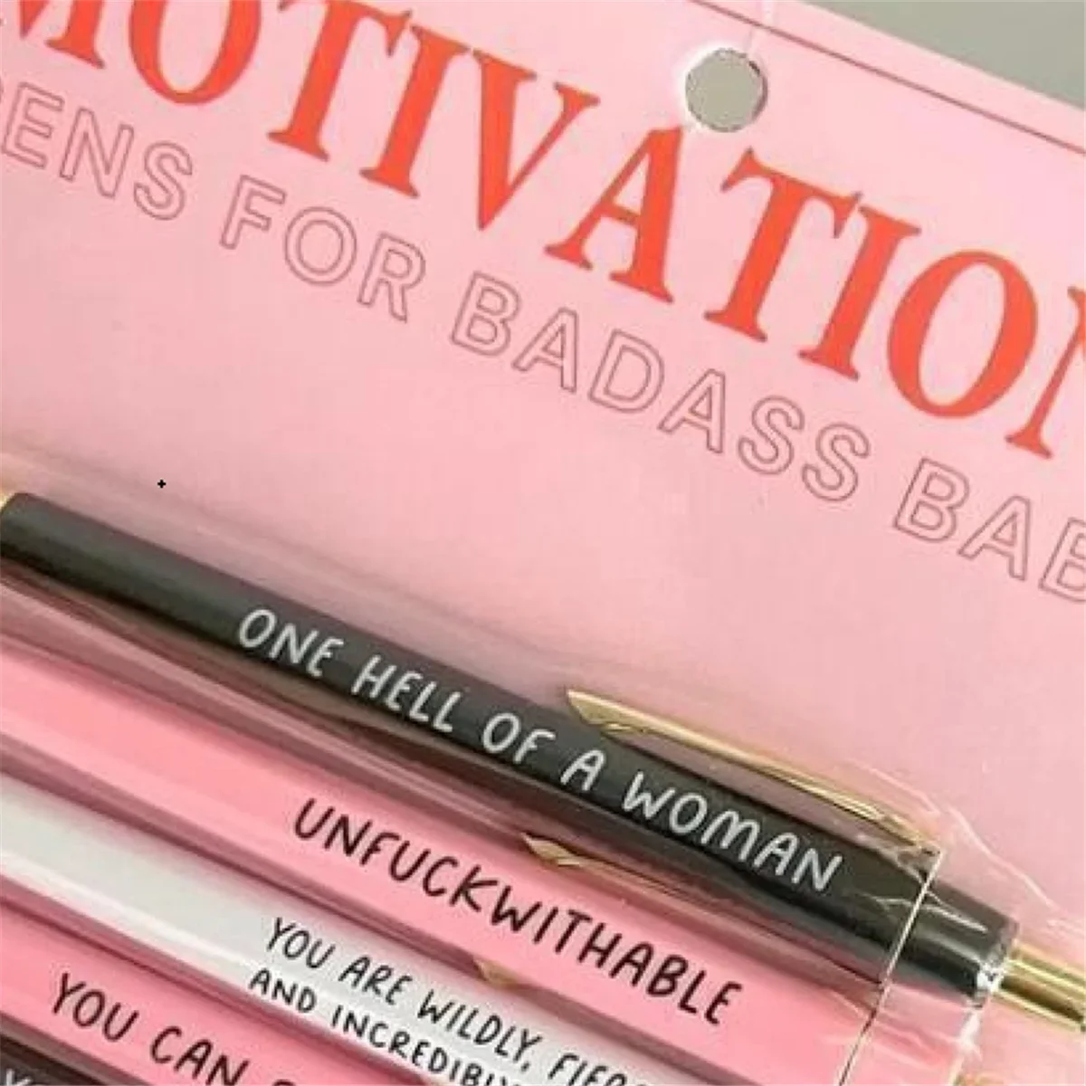 Skorter | A55T Motivational Badass Pen Set - 5Pcs Funny Daily Ballpoint Pens