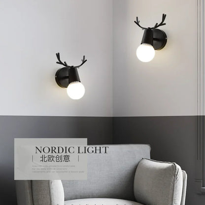 Skorter | AntlerGlow - Modern Adjustable Children's Room Wall Lamp