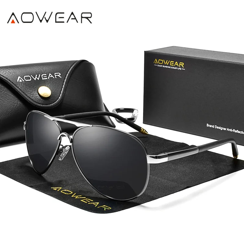 Skorter | Men's Polarized Sunglasses HD Driving Mirror Pilot Eyewear