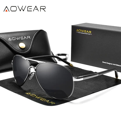 Skorter | Men's Polarized Sunglasses HD Driving Mirror Pilot Eyewear