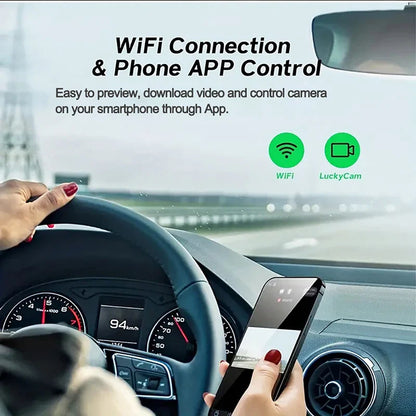 Skorter | 3-Channel Dash Cam with Wi-Fi - Front & Rear View - App Control