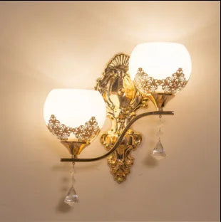 Skorter | CrystalLuxe - LED Wall Lamp Gold Bedroom & Living Room Mood Lighting