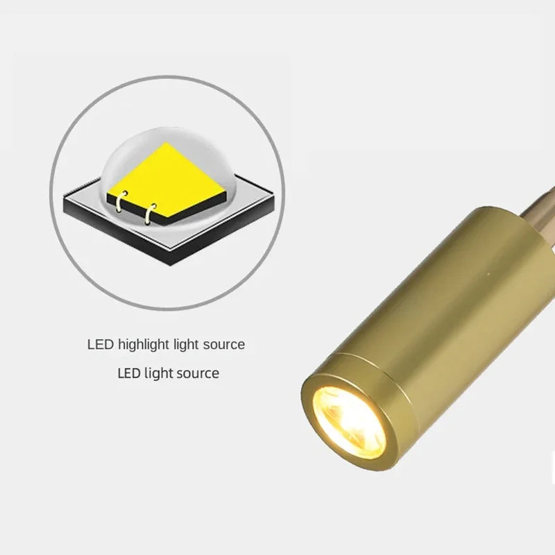 Skorter | Mångsidig LED-vägglampa: Modern, flexibel, perfekt för läsning i sängen