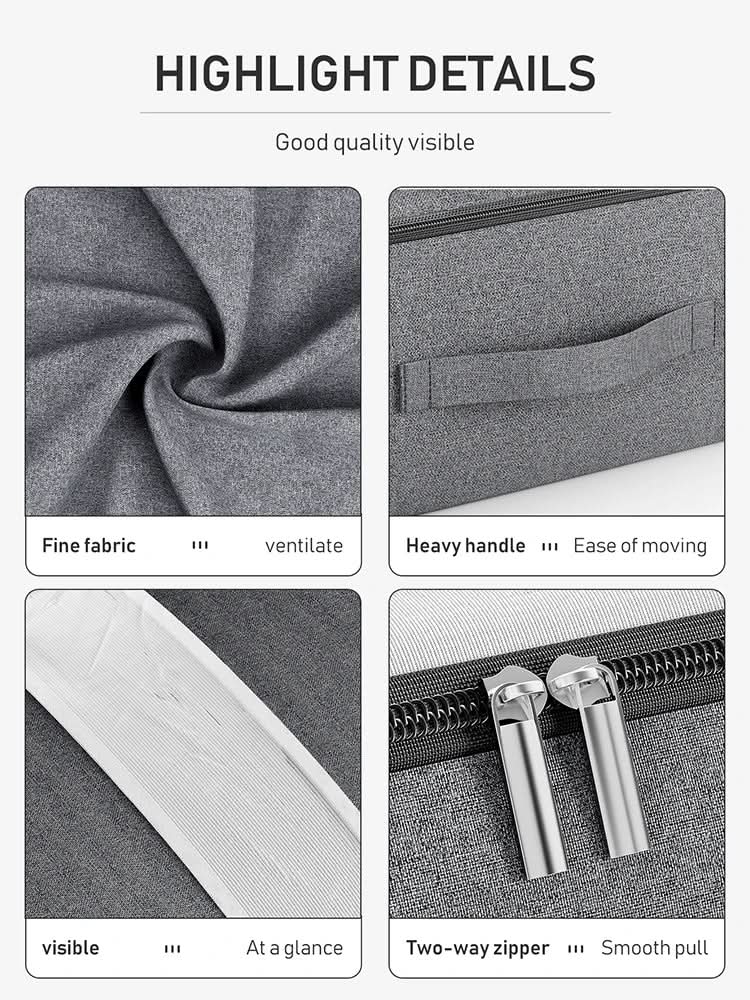 Skorter | CLOTHING STORAGE BAG – Foldable storage bag with view window & zipper for clothes & bedding