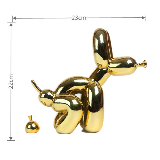 Skorter | Balloon Dog Sculpture, Balloon Art Statue, Mini Collectible Figurine, Home Decoration, Resin Figure, Desk Accessories, Room Decoration