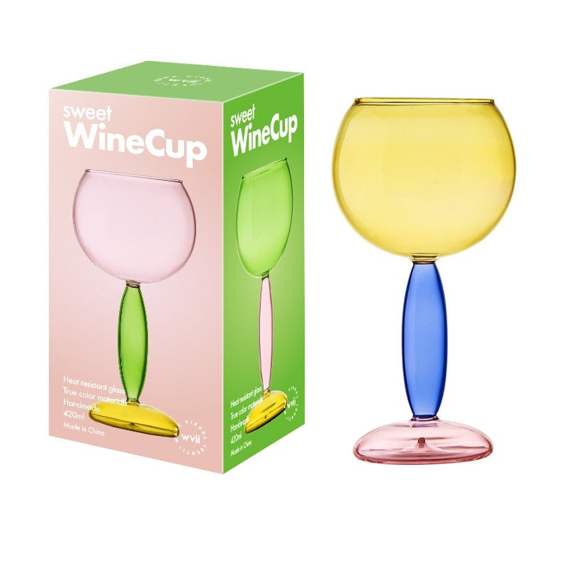 Skorter | Borosilicate 3-Color Glassware - Wine Glass