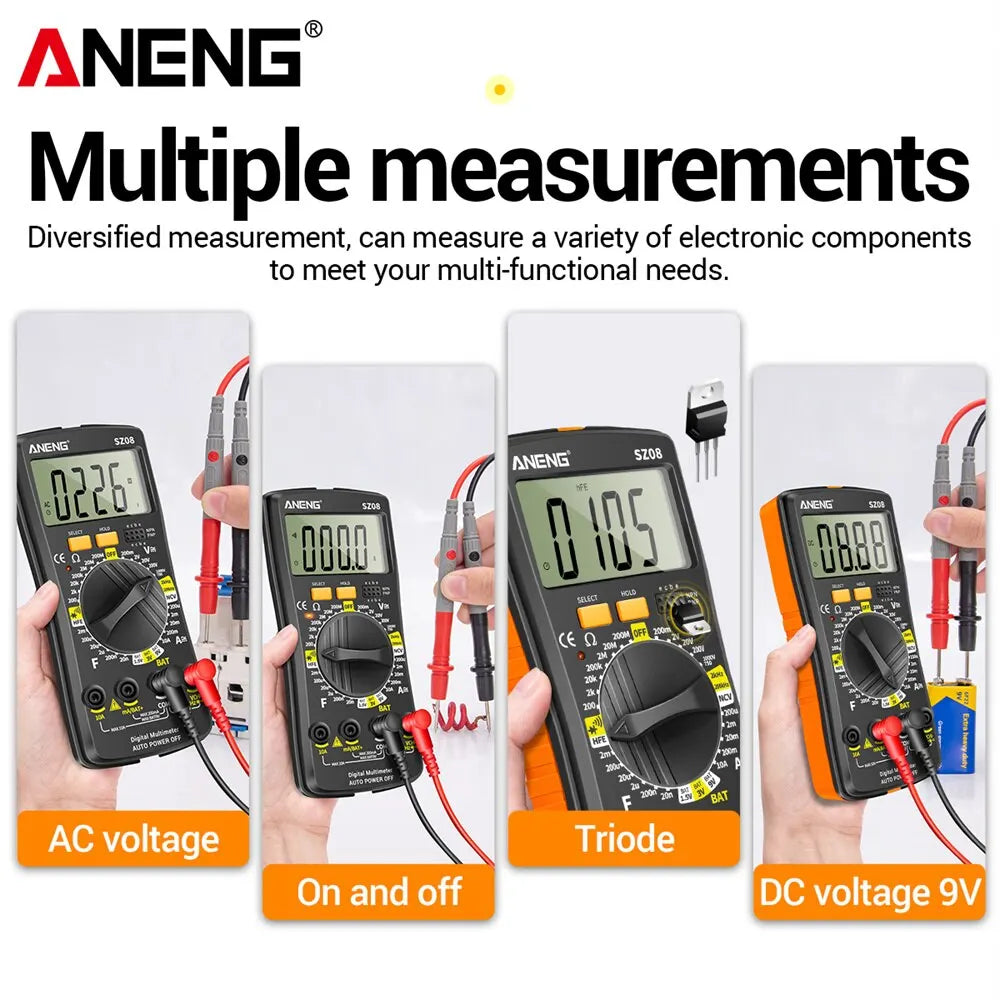Skorter | Digital Ultra-thin Multimeter - Auto Voltmeter AC DC Resistance