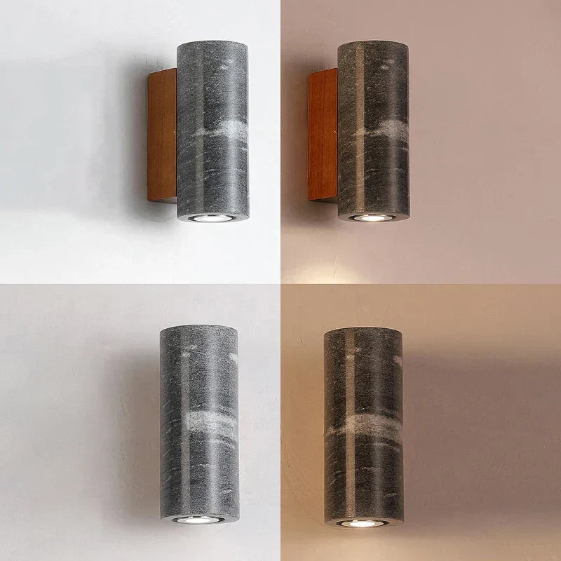 Skorter | ZenBeam – Grey Wabi-Sabi Wall Lamp for Tranquil Ambience
