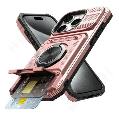 Skorter | Card Slot Protector Case with Magnetic Kickstand for iPhone