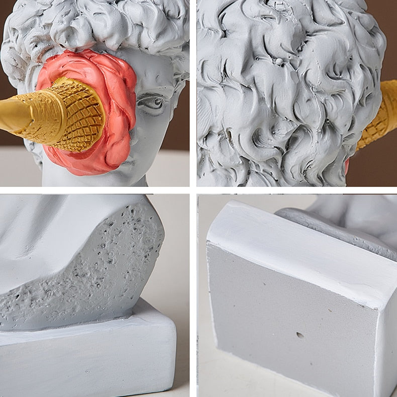 Skorter | David Figurine with Ice Cream Home Decoration Sculpture