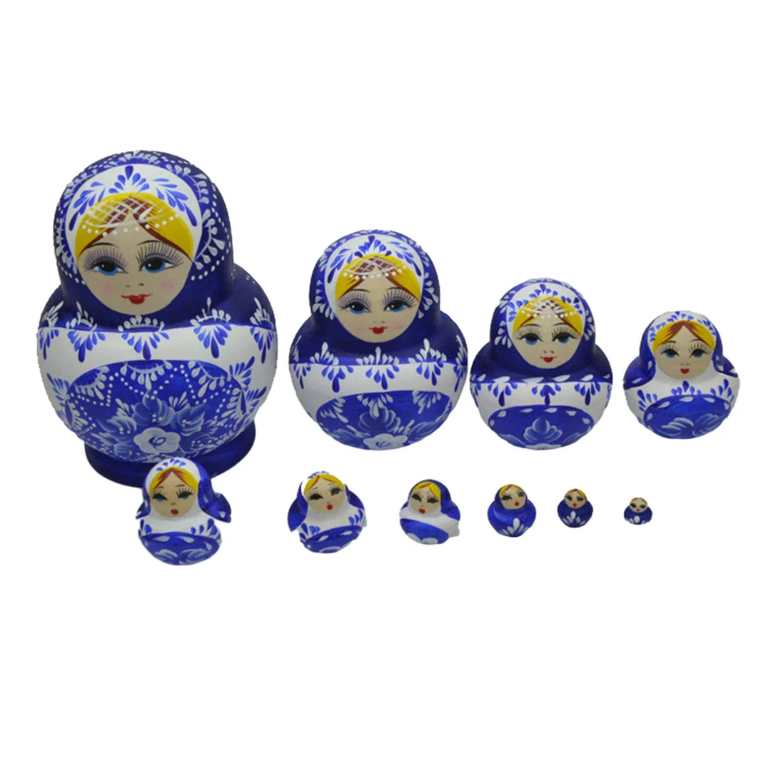 Skorter | 10 pieces/set wooden Russian matryoshka dolls