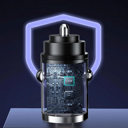 Skorter | 100W Car Charger PD Fast Charging/QC3.0, USB Type C for iPhone