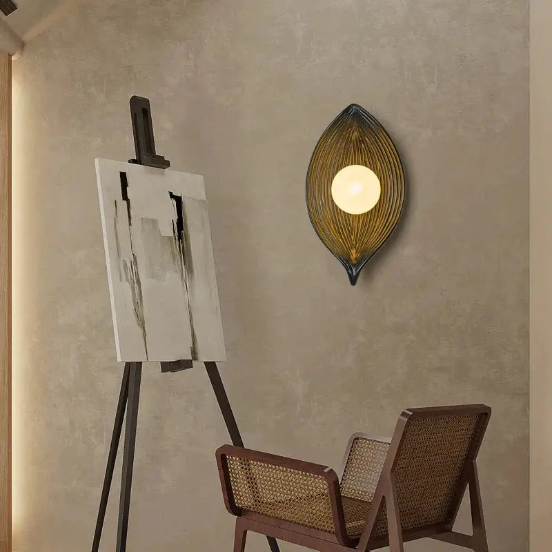 Skorter | Wall lamp LED leaf gold Elegant