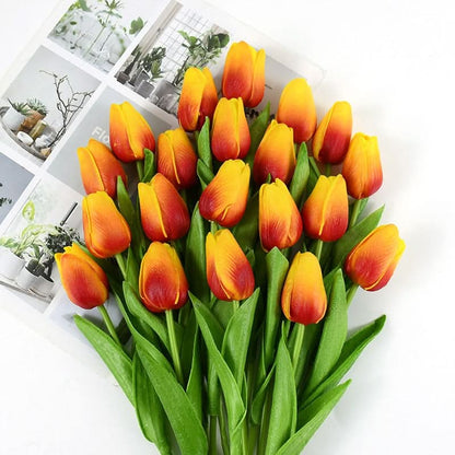 Skorter | Artificial Tulip Bouquet with Realistic Lifelike Flowers