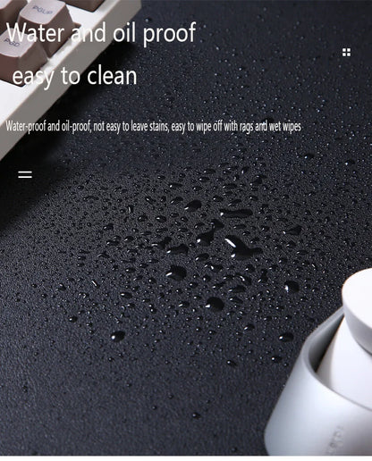 Skorter | Large White Waterproof PU Leather Mouse Pad - Non-Slip Gaming Desk Mat