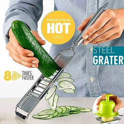 Skorter | Stainless Steel Chopper Cutter Grater | Portable Handheld Vegetable Slicer | Easy to Clean Multifunctional Kitchen Tool