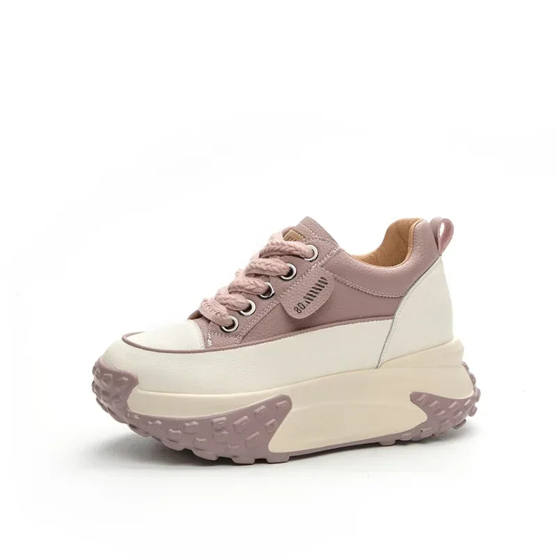 Skorter | 7 cm Platform Wedge Sneakers made of Leather