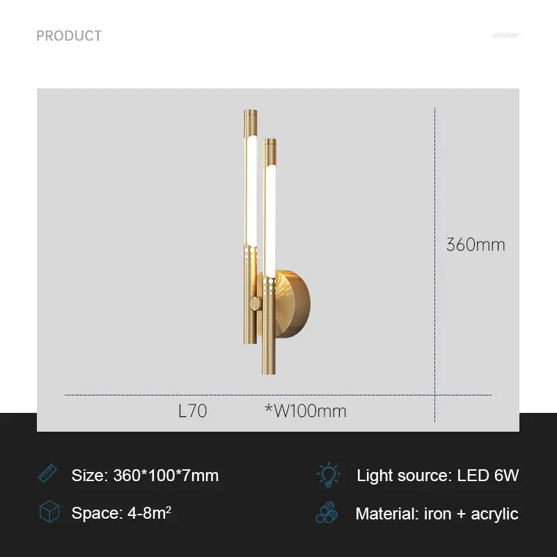 Skorter | ModernLux - LED Wall Lamp Luxe Indoor Lighting Sconces for Living Room and Bedroom