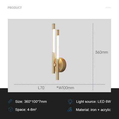 Skorter | ModernLux - LED Wall Lamp Luxe Indoor Lighting Sconces for Living Room and Bedroom