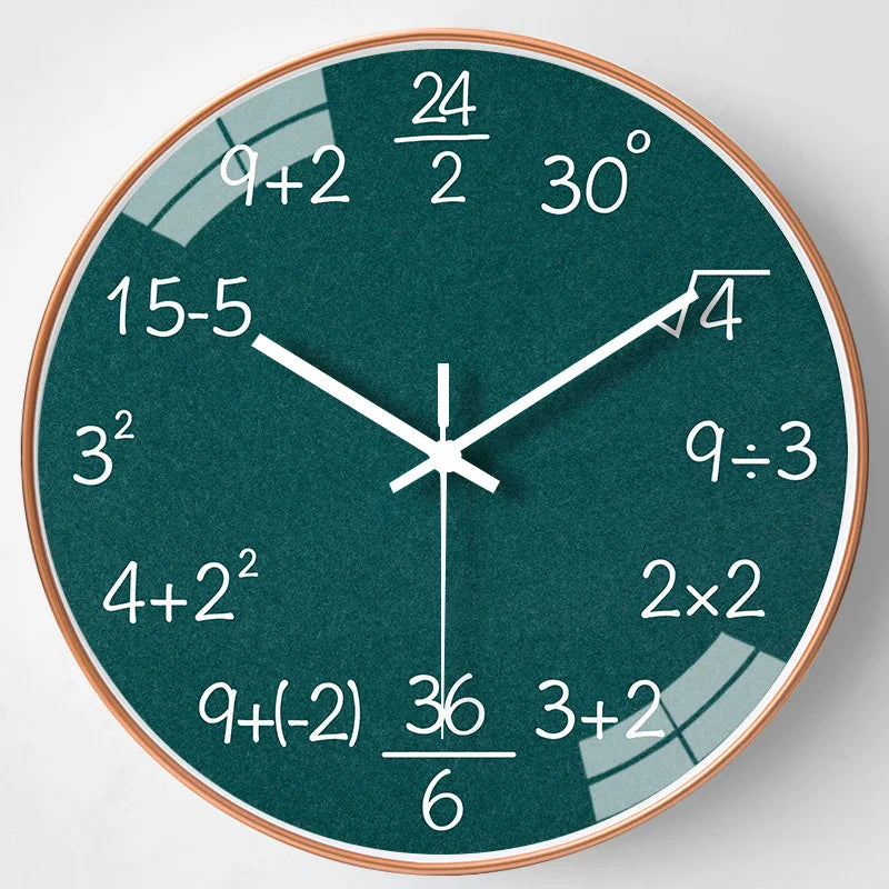 Skorter | ChalkBoard - Mathematical Formulas Wall Clock for Stylish Decoration