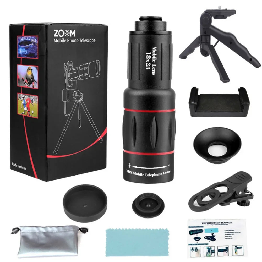 Skorter | Single Barrel Telephoto Lens External Camera for Mobile Phones - Telescopes & Concert Shooting