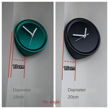 Skorter | SilentCorner - Silent Wall Clock without Drilling for Corners in the House