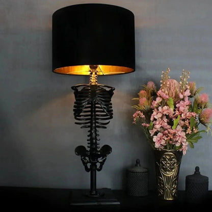 Skorter | Skull Table Lamp Skeleton Horror 3D Statue Creative Party Ornament Prop Halloween Decoration Atmosphere Lamp Night Light