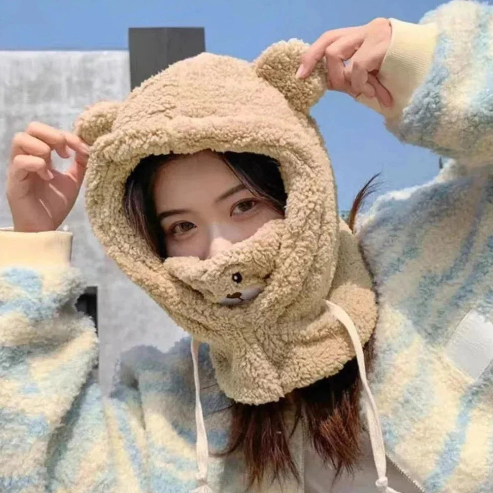 Skorter | Cartoon Hat with Attached Scarf