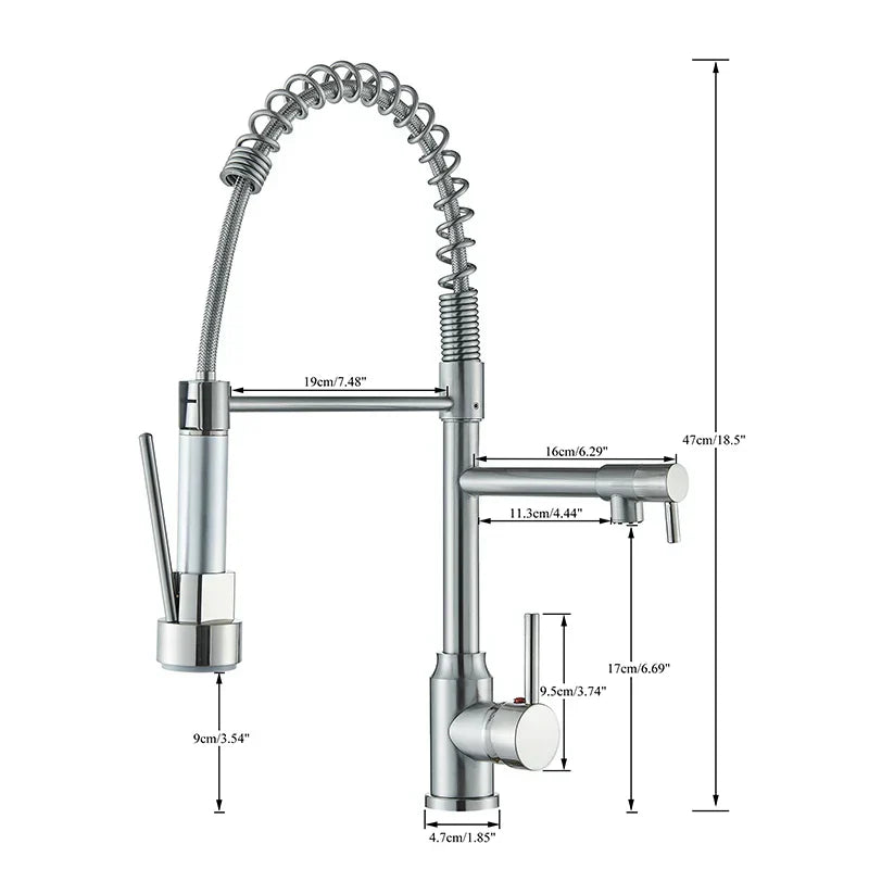 Skorter | FlexiNickel – 360° Swivel Kitchen Mixer Tap