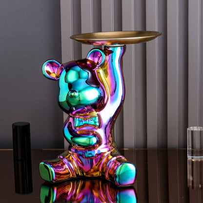 Skorter | Multifunctional Electroplated Bear Doll Shelf Piggy Bank