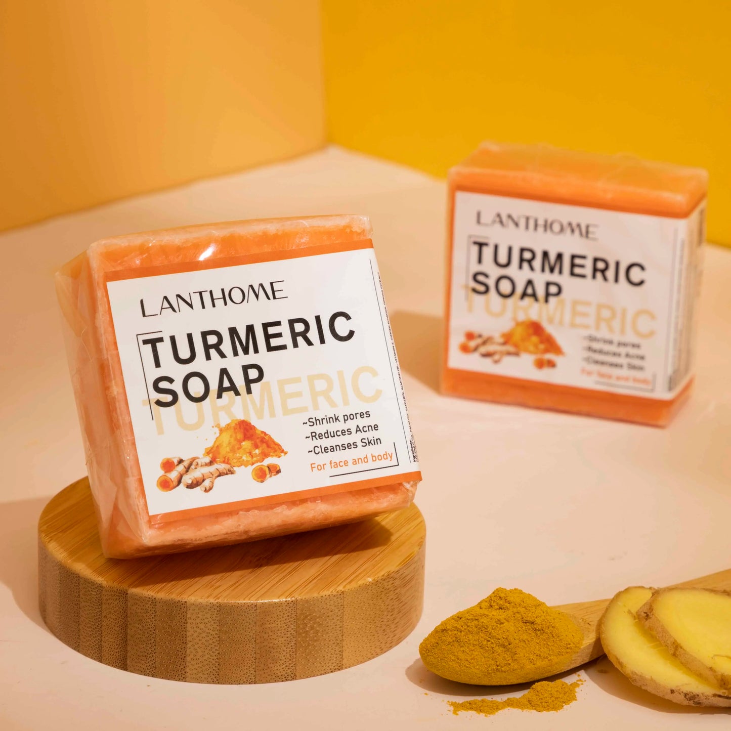 Skorter | Turmeric Soap Facial Cleansing Anti Acne Remove Pimples Dark Spots