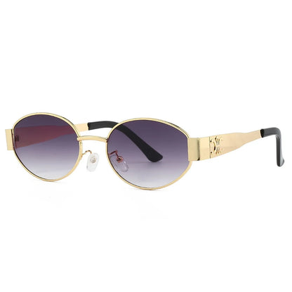 Skorter | Metal Oval Sunglasses Unisex Designer UV400 Fashion Eyewear