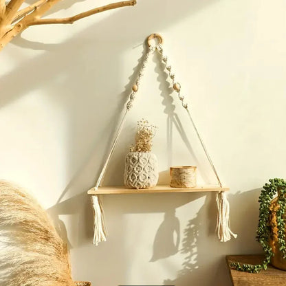 Skorter | Boho Macrame Shelf Rustic Decor