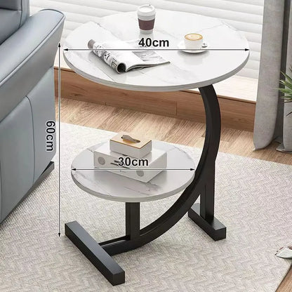 Skorter | CasaLune Luxury Two-Tier Portable Side Table – Compact, Modern & Functional Design