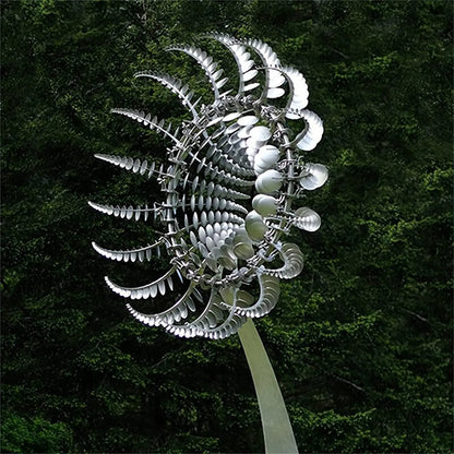 Skorter | Unique Solar-Powered Kinetic Metal Windmill Spinner - Magical Wind Collectors for Patio, Garden, Lawn Outdoor Decoration