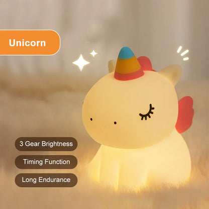 Skorter | Unicorn LED Night Light - USB Rechargeable Silicone Lamp