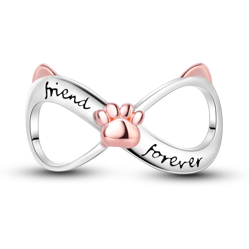 Skorter | 925 Silver Golden Leopard Charms Beads Colorful Chameleon Rhinoceros Lion Scarab Cat Pendant Compatible with Original Pandora Bracelet Jewelry