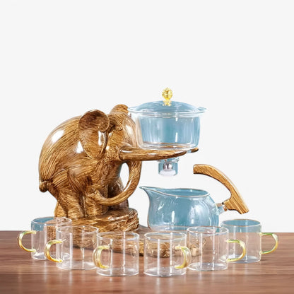 Skorter | Elephant Glass Tea Set with Heat-Resistant Pot