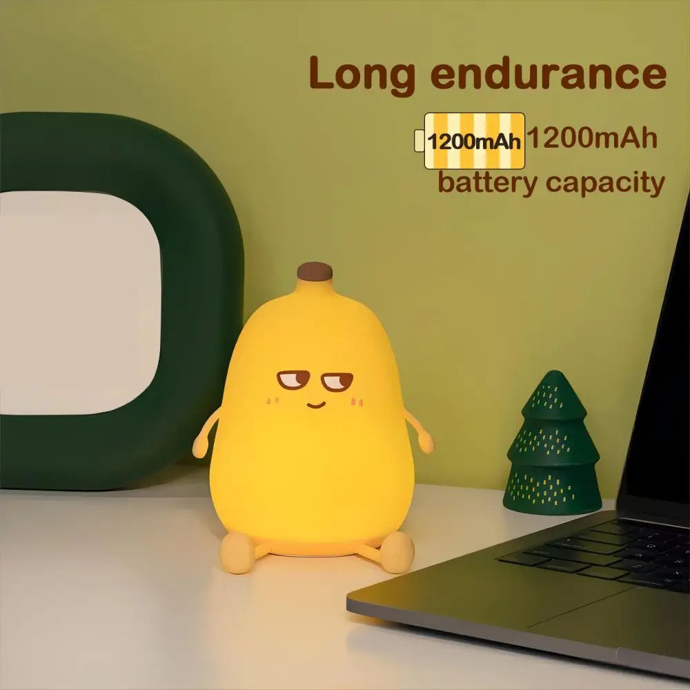 Skorter | Banana Night Light - 7-Color Dimmable Touch Lamp