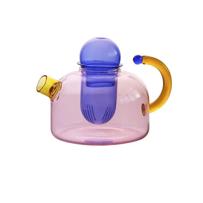 Skorter | Contrasting Color Glass Tea Set
