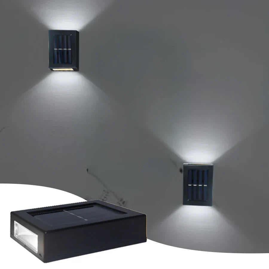 Skorter | Waterproof LED Solar Wall Light: Up and down light for balcony, garden, street and landscape