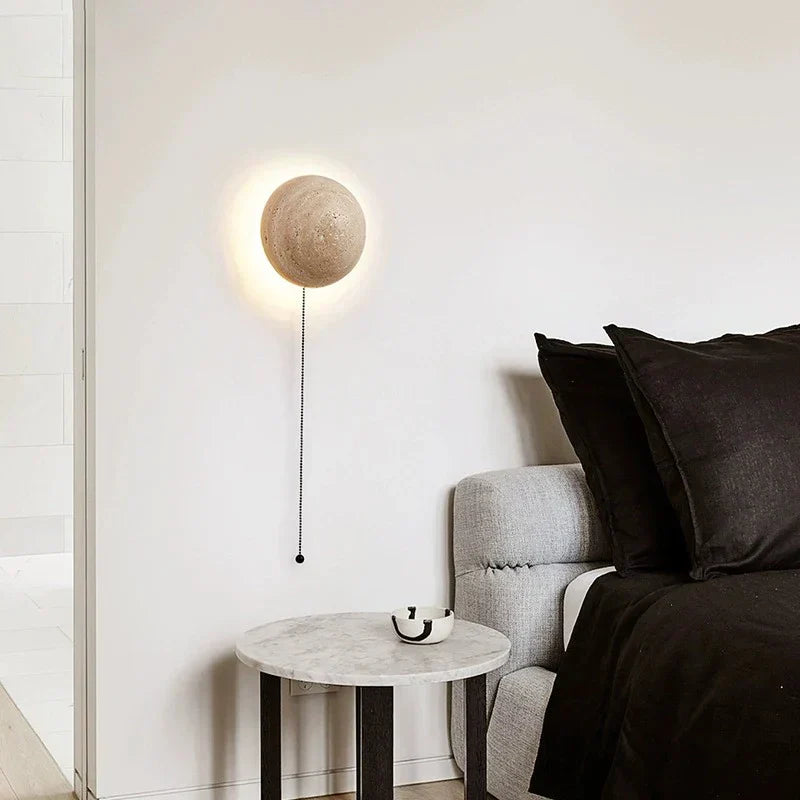 Skorter | MarbleGlow - Half-Round Stone Wall Lamp