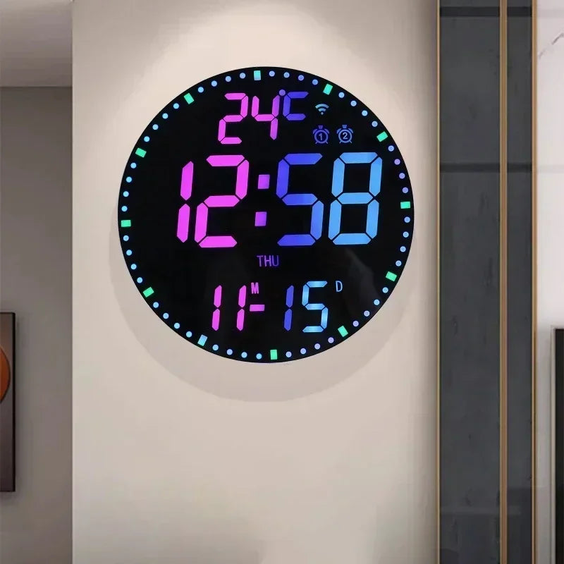 Skorter | WiFiTime - LED Wall Clock with Calendar and Dual Alarm Function
