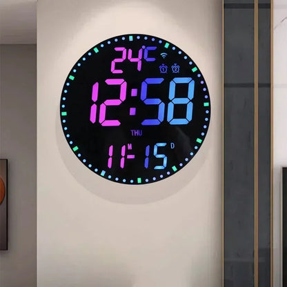 Skorter | WiFiTime - LED Wall Clock with Calendar and Dual Alarm Function