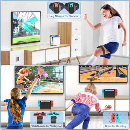 Skorter | All-in-One Sports Game Accessories Kit for Switch/Switch Storage Stand Set